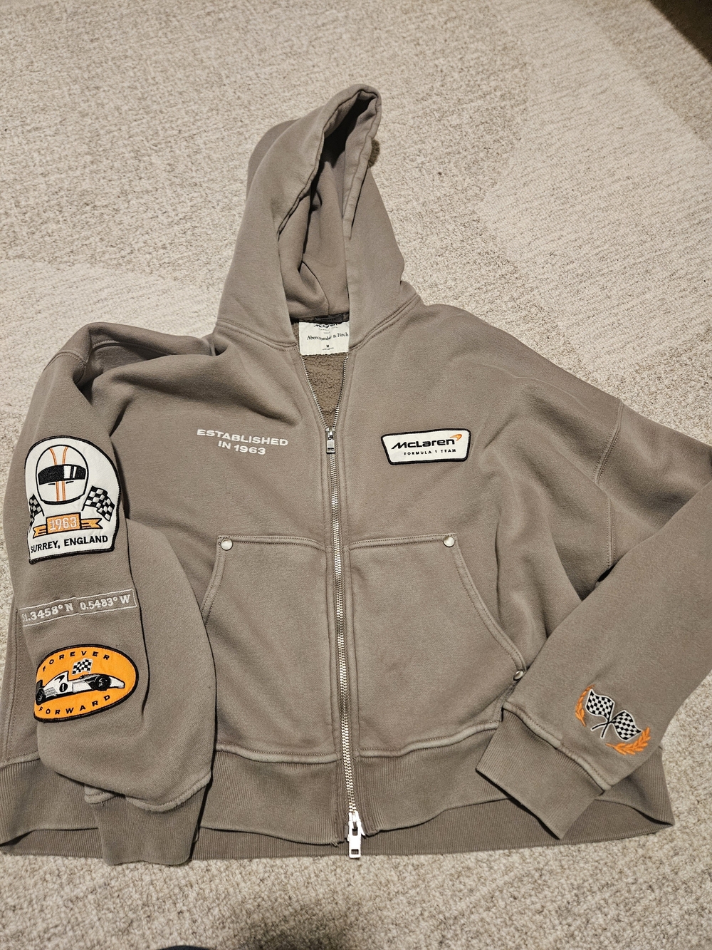 Abercrombie Womens Hooded Zip-Up Hoodie